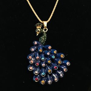 Betsey Johnson Long Peacock Necklace